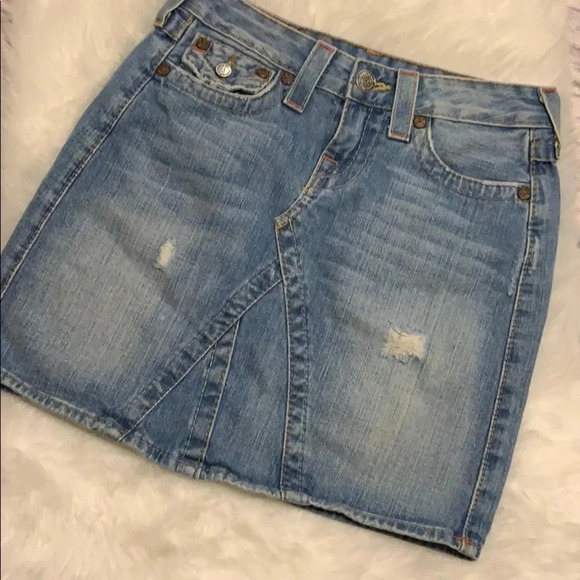 True Religion Joey Denim Jean Skirt 24 - Picture 5 of 9